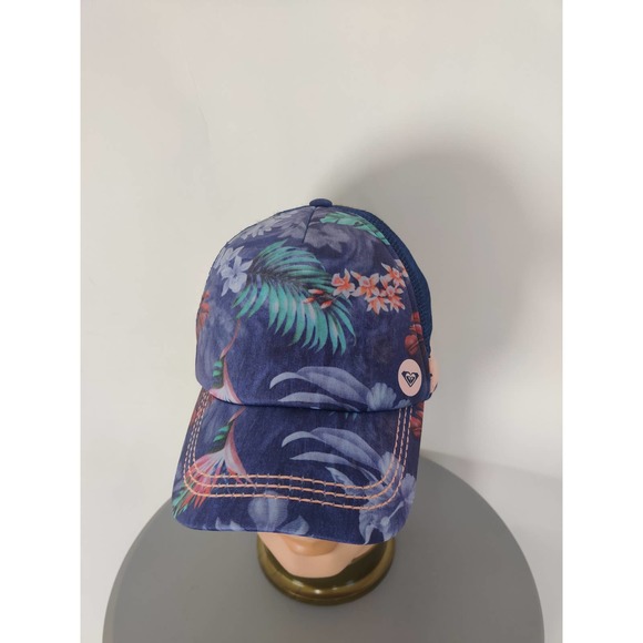 (V) Roxy Women hat casual mesh back flowers pattern One size - Picture 1 of 8